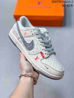 Nike SB Dunk Low Sneakers White Gray Red 2607ND1602A12