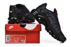 Nike Air Max Plus Black Graphic Sneakers Red Accents
