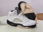 Jordan 5 White and Black High-Top Sneakers