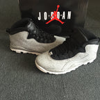 Jordan 10 High Sneakers in Grey and Black Speckle
