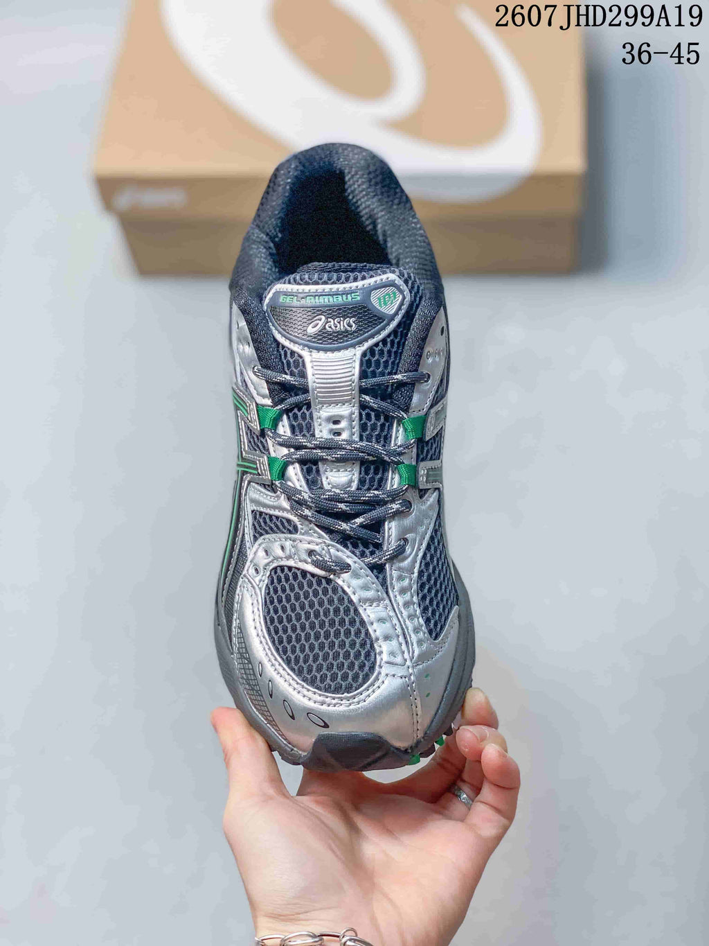 ASICS Gel-Nimbus 10.1 Retro Running Sneakers Silver Green