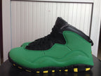 Air Jordan 10 High-Top Sneakers in White and Black