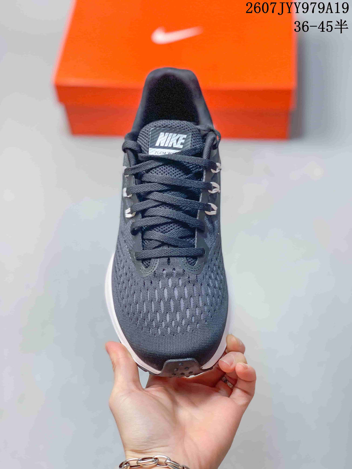 Nike Air Zoom Winflo 5 Running Sneakers Dark Gray White