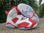 Jordan Air Jordan 6 Sneakers in Red and White