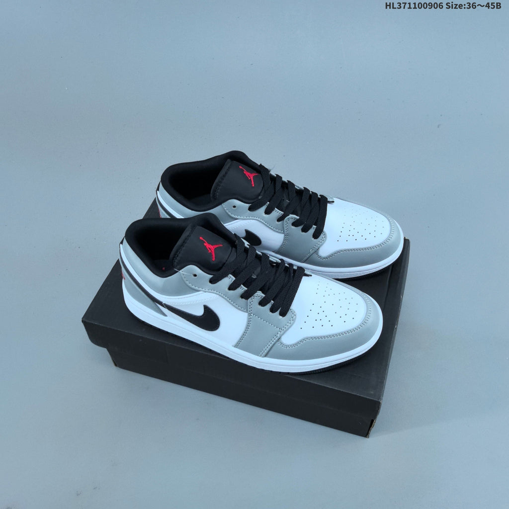Nike Air Jordan 1 Low Sneakers, White and Color-Accent Styles