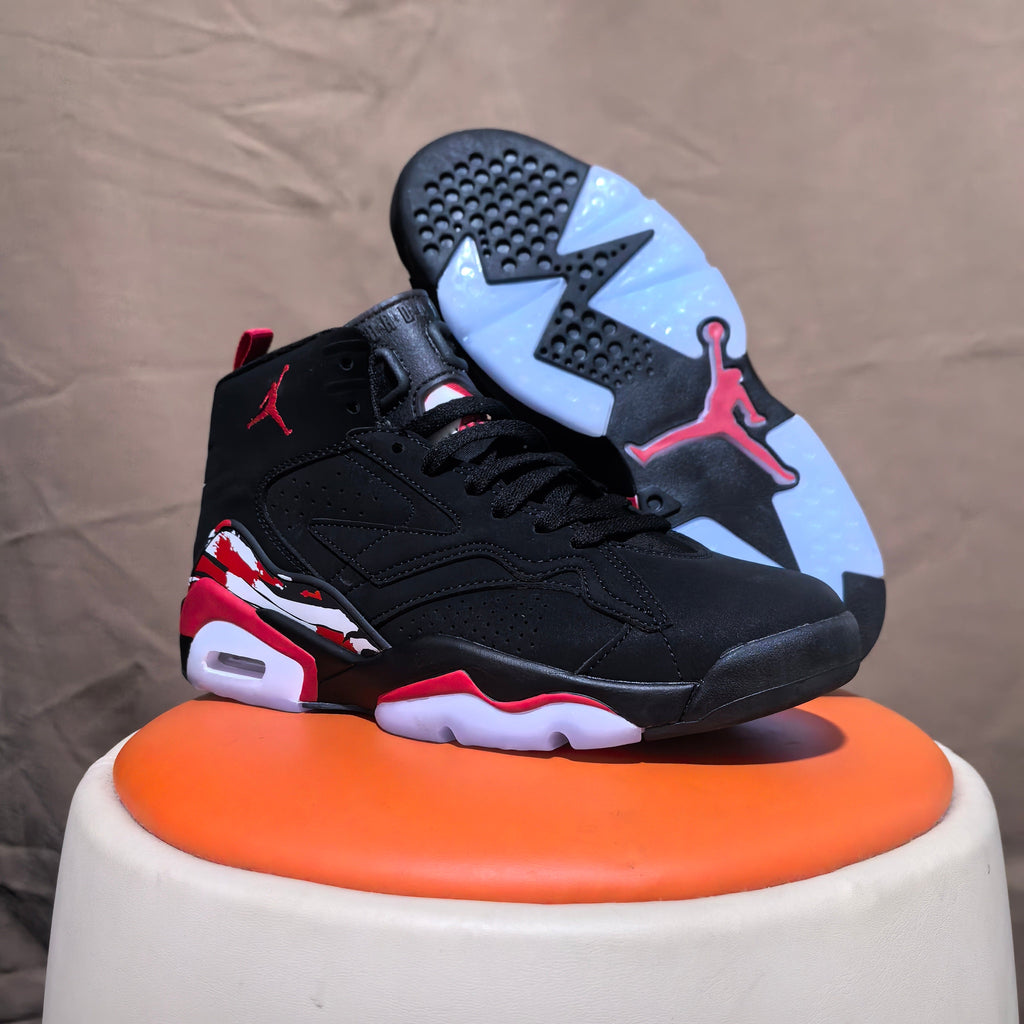 Jordan 6 Retro Black Red High-Top Sneakers