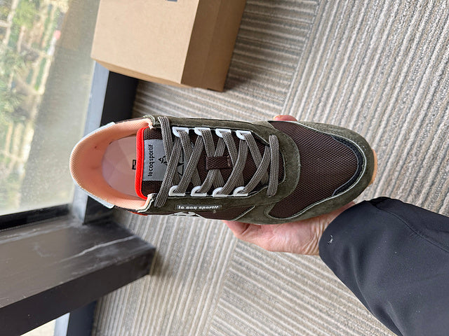 Le Coq Sportif AN-23 Sneakers in Green and Orange