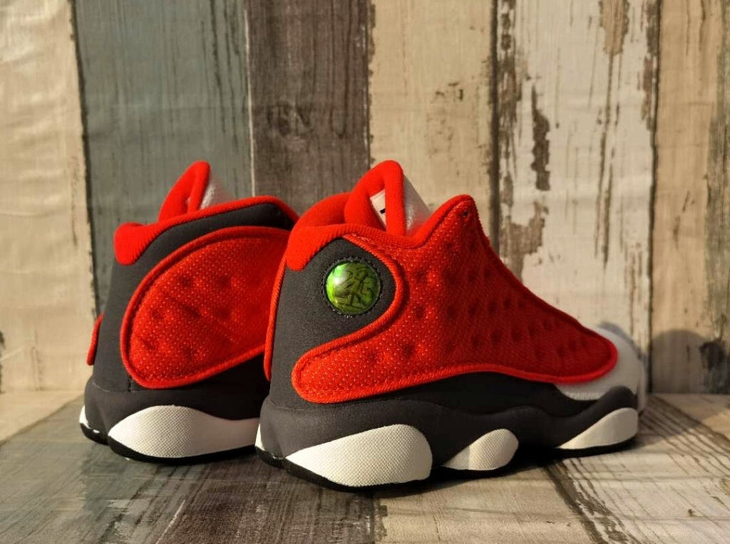 Jordan 13 White, Gray & Red Men's Sneakers