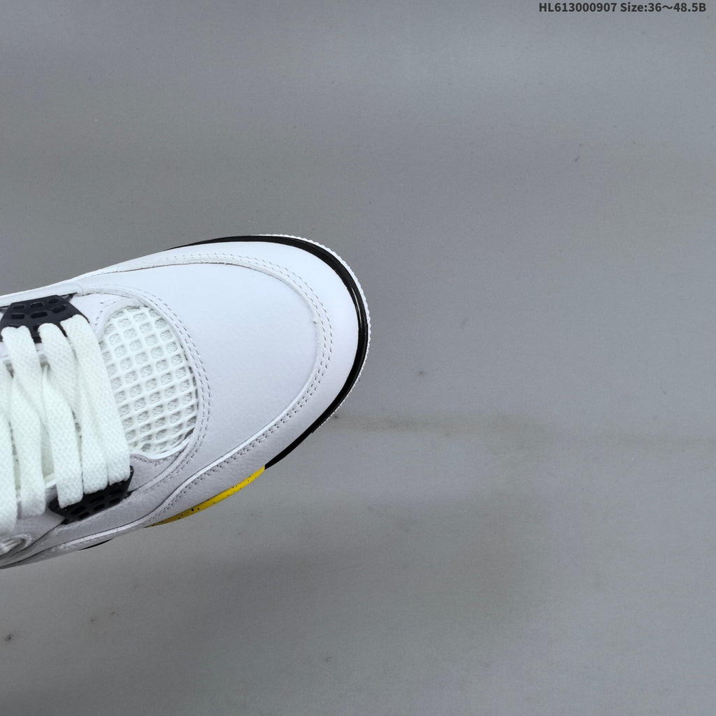 Jordan Air Jordan 4 Retro White Yellow Black Sneakers