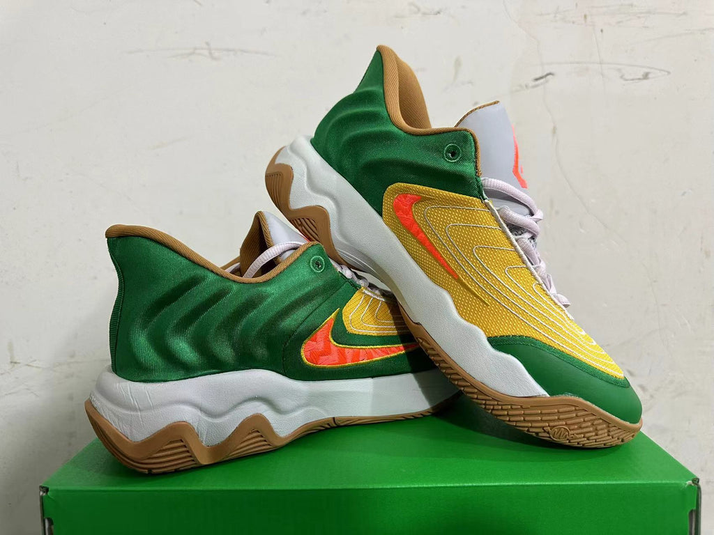 Nike Basketball Shoes in Green, Yellow and Gum