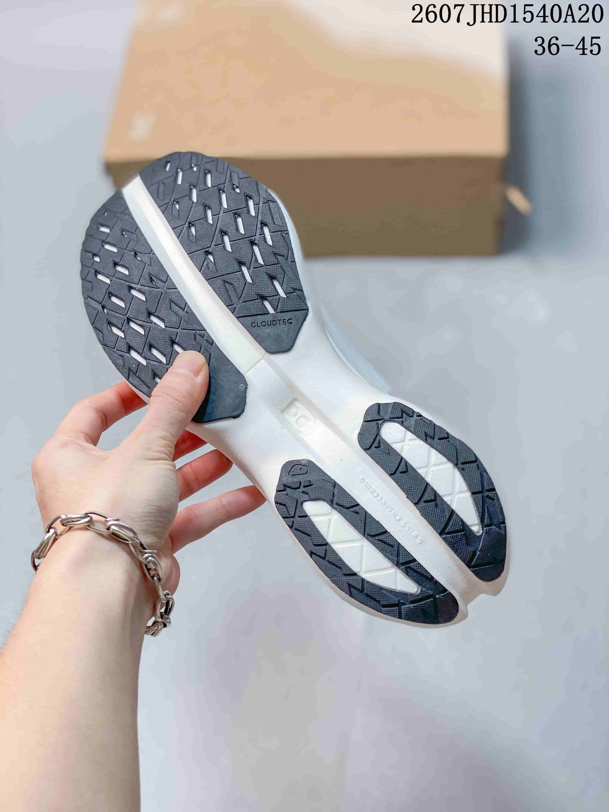 On Cloudmonster 3 Hyper White Gray Running Sneakers