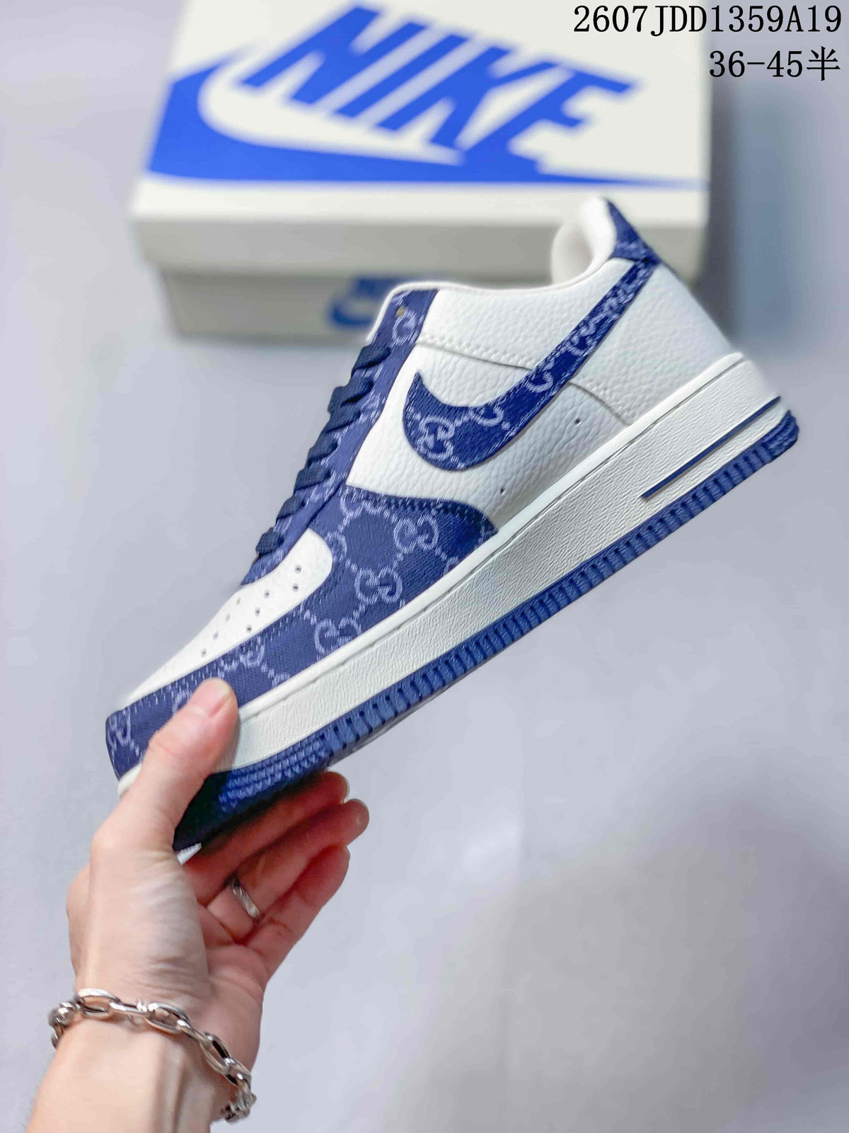 Nike Air Force 1 Low White Blue Sneakers JDD1359A19