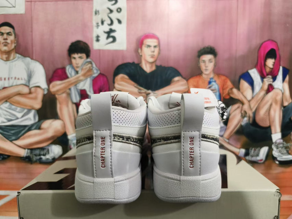 Nike Basketball Sneakers in White with Patterned Swoosh