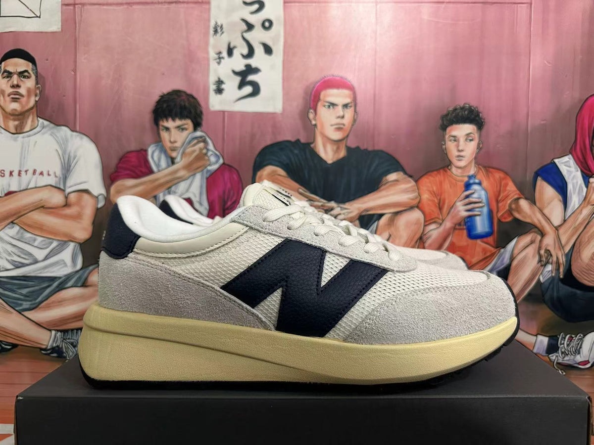 New Balance U370 Off-White and Black Sneakers