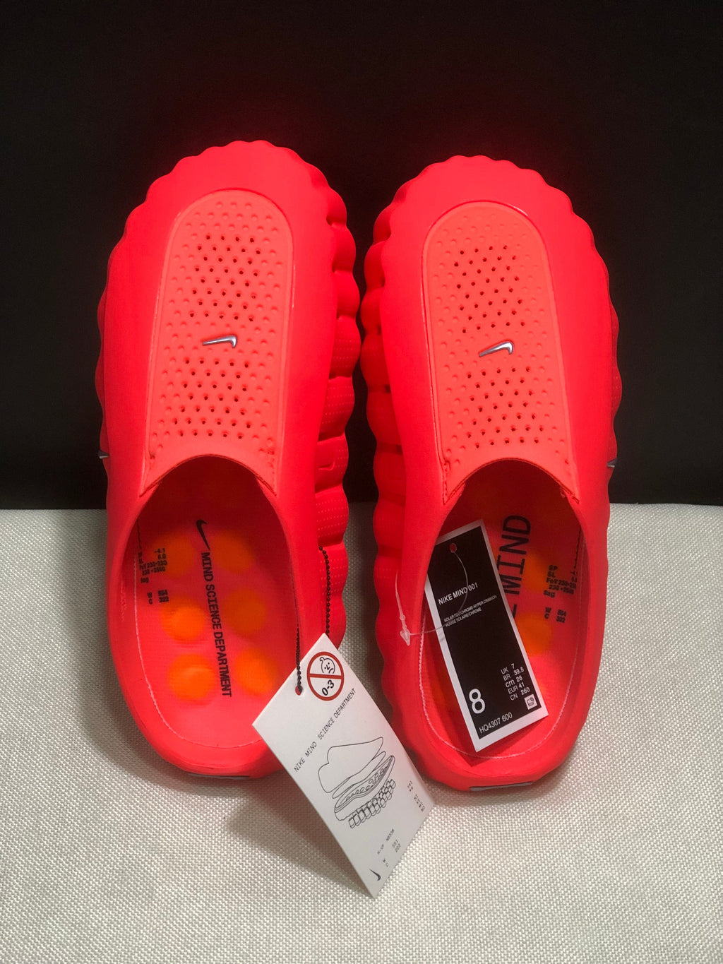 Nike Mind 001 Solar Red Massage Slides HQ4307-600