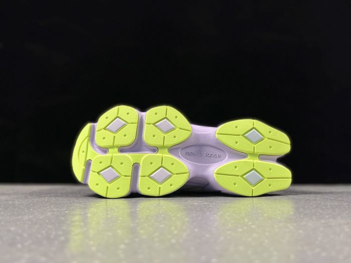 New Balance 9060AGT Sneakers in White, Lavender and Lime
