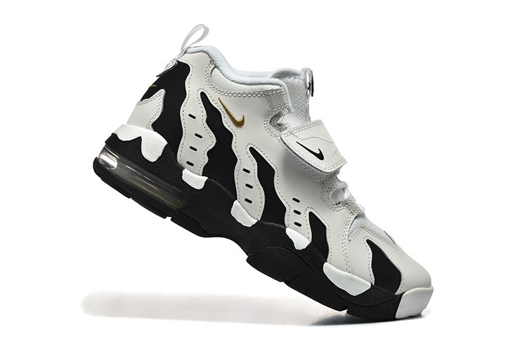 Nike Air More Uptempo Slide-Style Sneakers White Black Gold