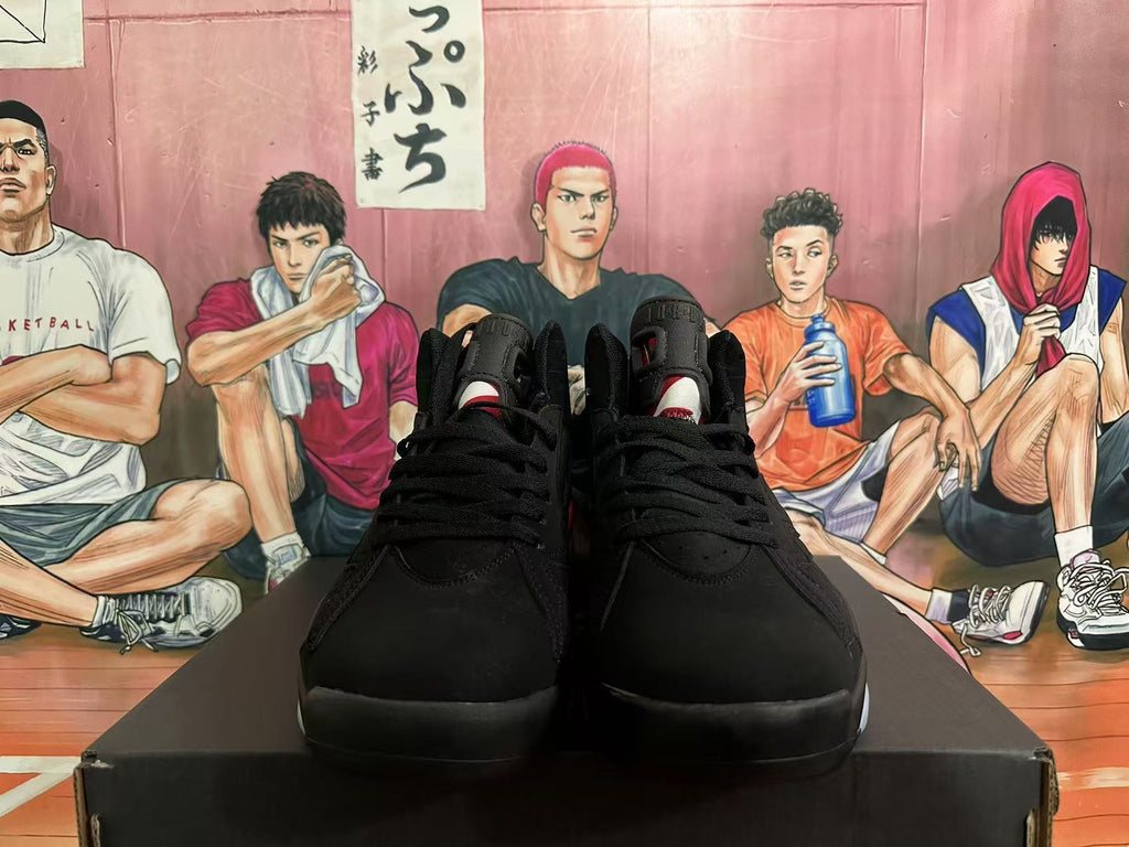 Jordan 6 Retro Black and Red High-Top Sneakers
