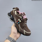 GG-CC G25X4391 Brown Platform Low-Top Sneakers
