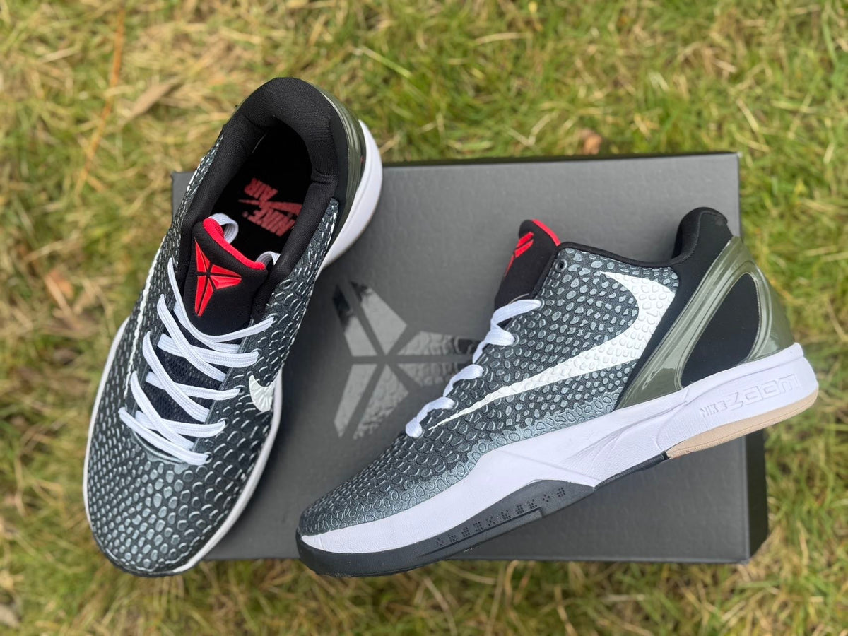 Nike Kobe 6 Basketball Shoes Black White Red