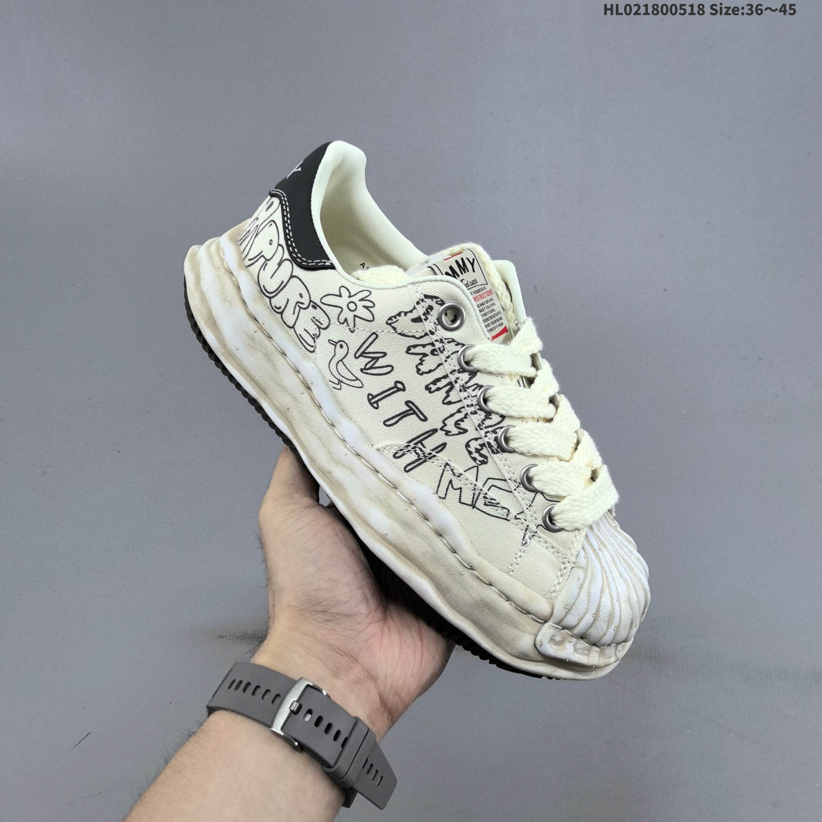 Maison Mihara Yasuhiro Blakey Low-Top Sneakers, Graphic Print
