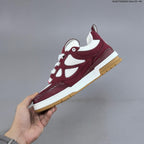 Louis Vuitton Trainer-Style Sneakers in Burgundy and White