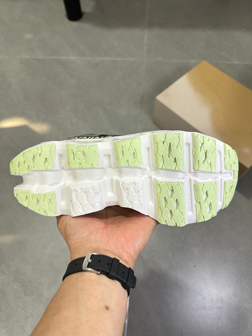 On Running Cloudmonster 2 Running Shoes in Gray and Lime