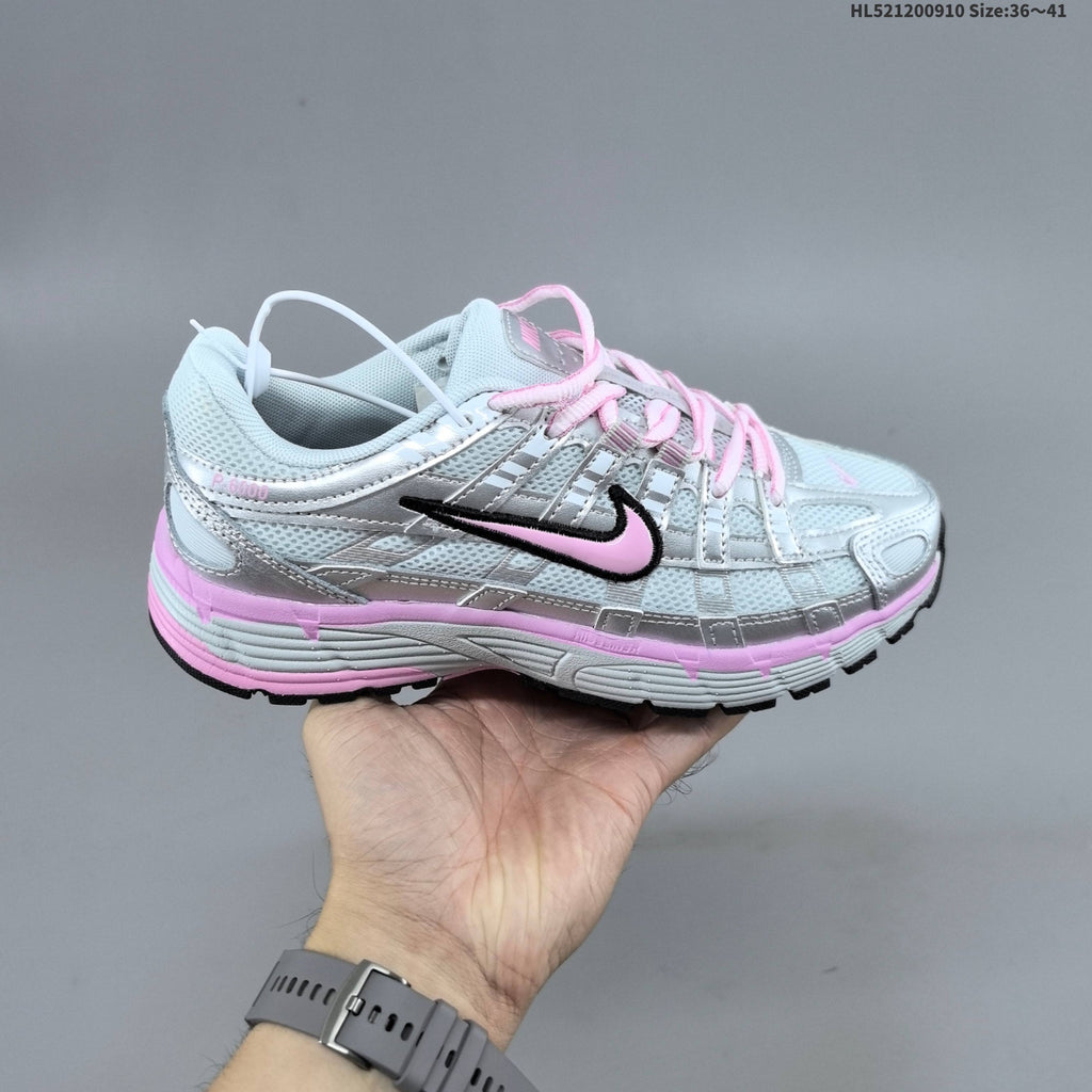 Nike P-6000 Retro Running Sneakers in Cream or Silver Pink