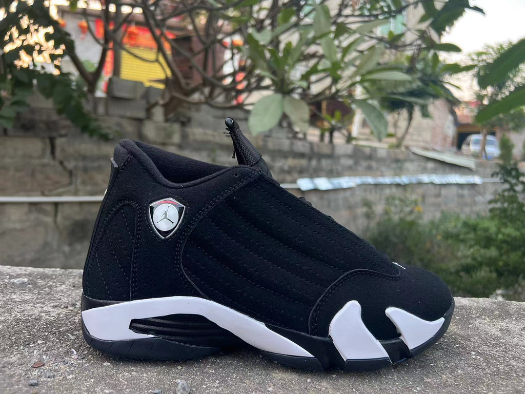 Air Jordan 14 Black and White Basketball Sneakers
