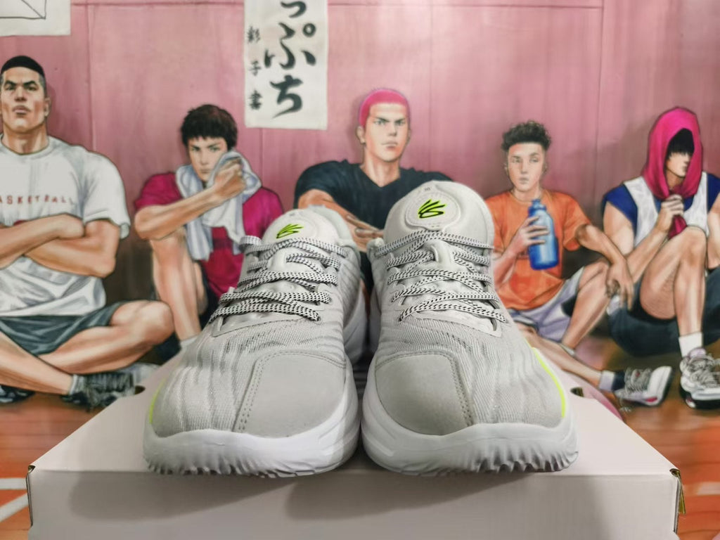 Nike Basketball Shoes in Gray and Volt Green