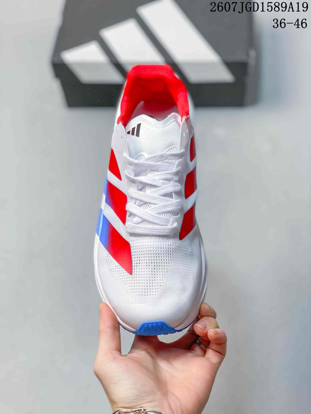 adidas Adizero Dropset Pro Training Sneakers White Red Blue