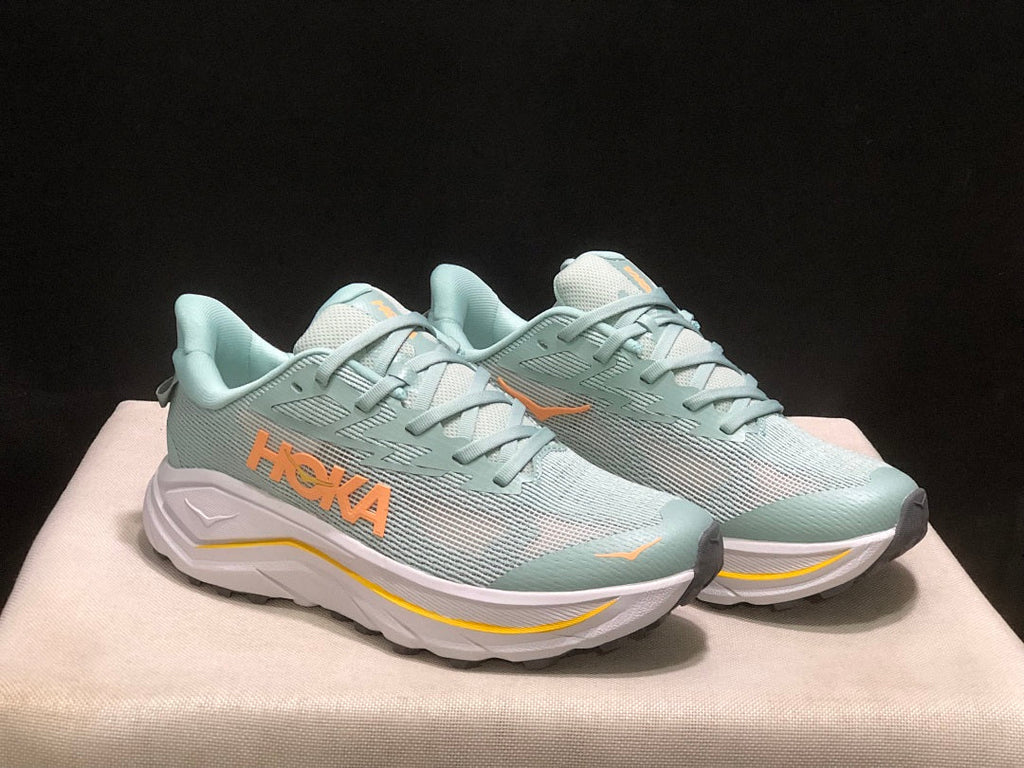 HOKA Challenger 8 Trail Running Shoes, Sage and Coral