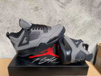 Jordan 4 Grey and Black Sneakers