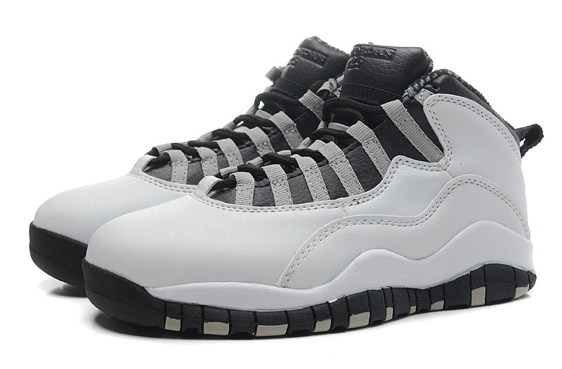 Air Jordan 10 White and Grey Women's Sneakers