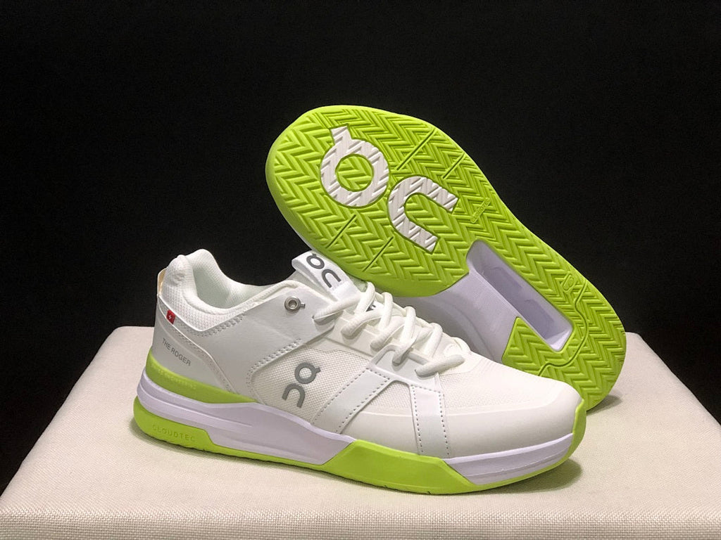 On The Roger Clubhouse Pro Sneakers White Neon Yellow