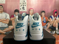 Jordan Air Jordan 6 White and Blue High-Top Sneakers