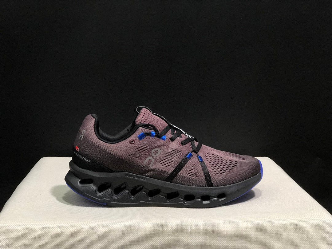On Cloudsurfer Running Shoes in Charcoal and Blue