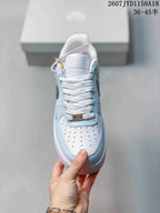 Nike Air Force 1 '07 Low Sneakers, White and Light Blue