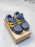 ASICS Hypersync Navy Yellow Retro Sneakers 07JJD546A16_003
