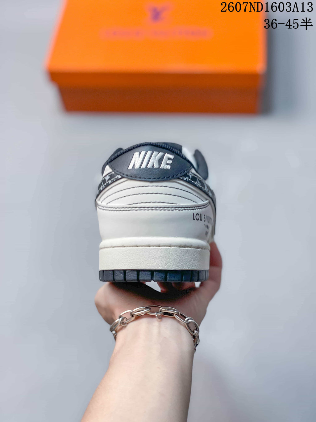 Nike SB Dunk Low LV Print Beige Gray Gold Sneakers