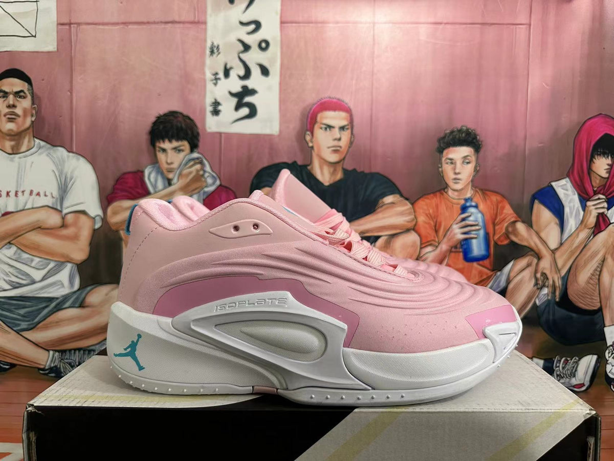 Jordan Luka 4 Basketball Shoes Pink and White