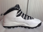 Air Jordan 10 High-Top Sneakers in White and Black