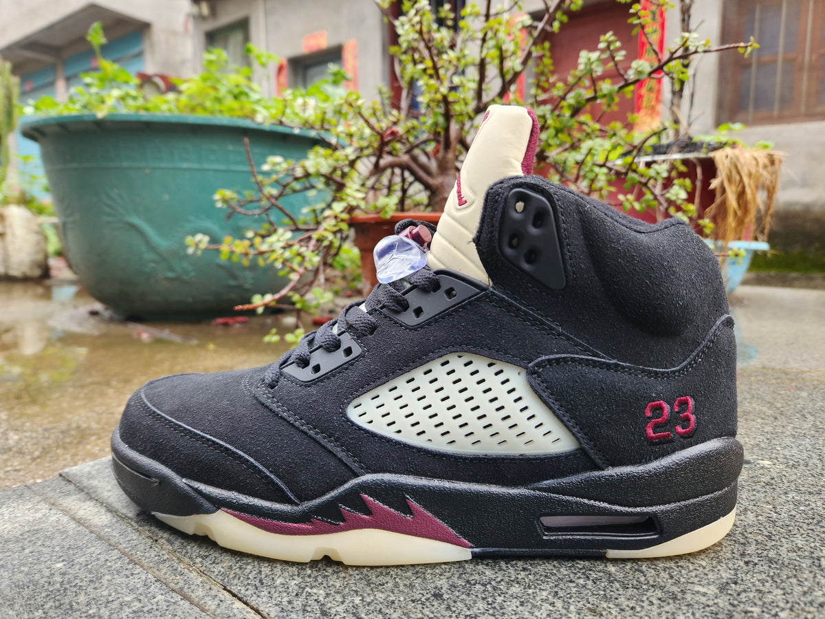 Jordan 5 High Black and Red Men's Sneakers