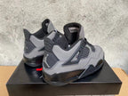 Jordan 4 Grey and Black Sneakers