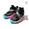 Nike Black and Pink High-Top Basketball Sneakers