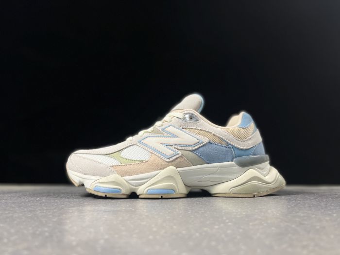 New Balance 9060JF Sneakers in Cream and Blue
