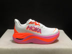 HOKA Skyward X Running Shoes – White, Orange & Pink