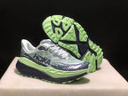 HOKA Stinson 7 Trail Running Shoes, Green and Navy