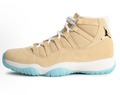 Jordan 11 Retro High Beige and Blue Sneakers