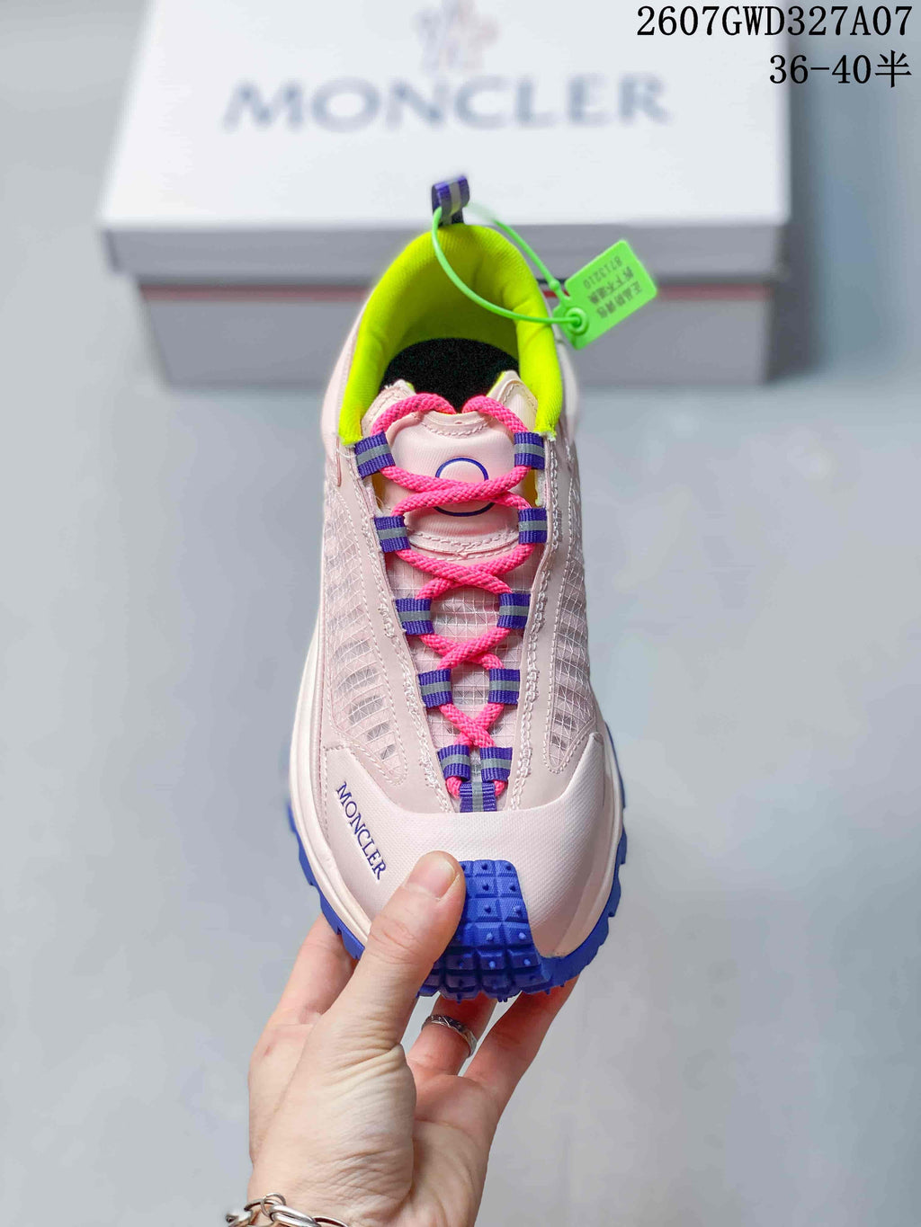 Moncler Grenoble Trailgrip Lite2 Sneakers Pink Blue 2607GWD327A07